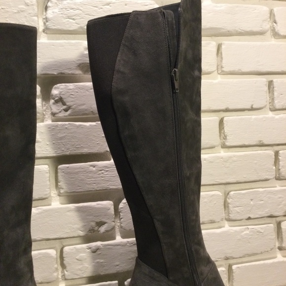 Jessica Simpson gray suede wedge boots 8.5 - Picture 4 of 8